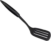 CIYODO Slotted Turner Kitchen Utensil Non Stick Heat Resistant Turner with Ergonomic Handle for Home Cooking Black