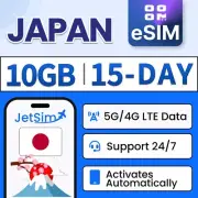 Japan eSIM - 10GB High-Speed, 15 Day Docomo JetSim/Travel SIM