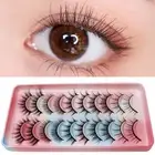 10 Pairs/box False Lashes Exaggerate Makeup Makeup Extensions Eye Lashes Diy