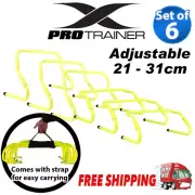 HURDLES ADJUSTABLE set of 6 AGILITY TRAINING HURDLE SPORT SOCCER FOOTBALL SPEED