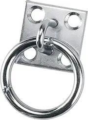 Amagogo Tie Ring Plate Horse Stable Tool Iron Nickel 50Mmx50mm Tie up Tying Horses Tether for Lashing Equestrian Animal Dog Supplies
