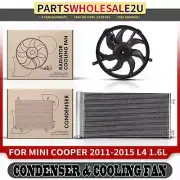 New AC Condenser & Single Cooling Fan Assembly Kit for Mini Cooper 11-15 1.6L (for: Mini)