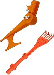 Qianly Mini Rake, Roof Leaf Helper Lightweight Garden Tool Efficient Gutter Cleaning Tool for Roof