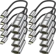 USB-C to HDMI Adapter 10-Pack, 4K USB Type-C to HDMI Adapter, Compatible with MacBook Pro/Air, iPad Pro, Surface Pro, XPS, Galaxy, PixelBook - Grey
