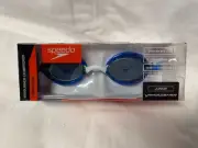 Speedo Vanquisher 3.0 Mirrored Competition Goggles, Junior, White/Royal