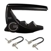 Performance 3 ART Capo - 6 String, Satin Black - Bundled with 2 MXR Patch