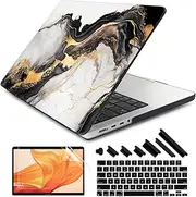 DONGKE for M4 MacBook Pro 14 inch Case 2024 2023 2021 A3112 A3401 A3185 M3 A2918 A2992 M2 A2779 M1 A2442 Pro Max with Retina XDR Display & Touch ID, Plastic Hard Shell Cover, Abstract Marble