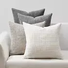Grey Couch Pillow Covers 45X45 Cm Set of 4, Mid Century Modern Corn Throw Pillow