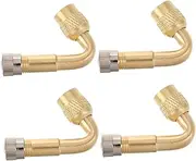 NOLITOY 4 Pcs Tire Valve Stem Extenders for Car Trucks and Motorcycles Brass Valve Extension Rods Auto Tire Valve Adapter Kit