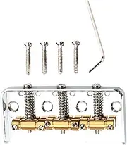 JOINPAYA Ponticello Accessories Guitar Bridge Saddle Bridge for Acoustic Guitar 6 Bridge Tailpiece Electric Guitar Bridge Tight-tune Guitar Accessories for Men Silver Metal