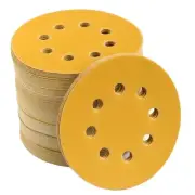 5-Inch 8-Hole Hook and Loop Sanding Discs 600-Grit Random Orbit Sandpaper, 10...