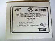 Box of (21) Thomas & Betts 3730GR 3/8" 45° Liquidtight Conn. w/ External Bonding