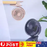 Mini Clips Fan Silent Clips Small Fan 3-gear Adjustable for Office Desk Stroller