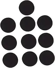 WEKAMOS 20 Set Self Adhesive Hook Loop Tape Dots Removable and Reusable Heavy Duty Mounting Stickers for Organizing Hanging and Storing Smooth Surfaces Black