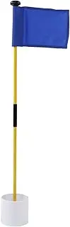 Golf Flagstick, Putting Green Flag for Practice, Golf Pole Pin Flagpole, Golf Hole Cup Nylon Golf Flags, Portable Mini Golf Flag, Sticks 2 Section, for Yard Golf Course (Blue)