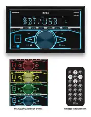 BOSS Audio Systems 480BRGB Bluetooth Car Stereo - No CD, Multicolor Illumination