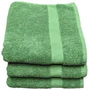 2 Pack Beach Pool Spa Towels Solid Hunter Green 100% Cotton 24" x 50"