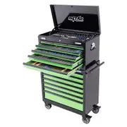 SP TOOLS Metric/Sae Tool Kit Black/Green 14 Drawer - 417 Piece SP50177X