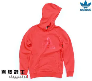 百狗衣舖.ADIDAS ESS Logo Hood 大LOGO 男用帽T 連帽T恤 紅/藍 棉質 耳機 亞洲人剪裁