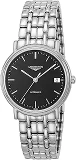 [Longines] L4.821.4.52.6 Men's Casual Watch, Silver, Black
