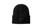 Beechfield Unisex Adult Tonal Patch Deep Cuffed Beanie (Black) (One Size)