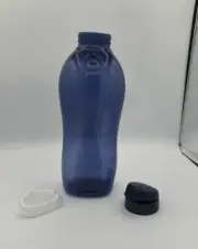 Tupperware Silhouette Water Bottle 2L w/ Handle Flip Top Seal Navy Blue New