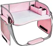 Mivpzisk Car Seat Travel Tray,Kids Lap Tray for Car Seat - Portable Car Seat Activity Table Tray, Car Seat Snack Game Tray for Airplane and Stroller