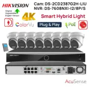 Hikvision 8CH 12MP 4K NVR CCTV System 8MP IP Camera ColorVu+IR Hybrid Light MIC