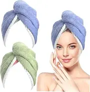 Baluue Hair Drying Cap Set Women's Fleece Hair Absorbent Hat Quick Fit for Occasions