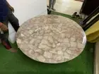 Rose Quartz Stone Coffee Table Top, Quartz Pink Stone Center Table Top Decor