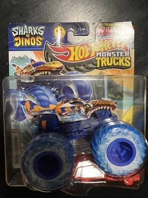 Hot Wheels 2025 Monster Trucks Sharks vs Dinos #2/8 HW Tiger Shark #JCD90 1:64