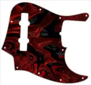 J BASS 5 STRING Graphic Pickguard to fit Fender Bass Guitar Fractal Blood