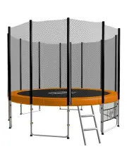 [Kahuna] 8ft Round Spring Trampoline with Net, Pad, and Ladder Orange