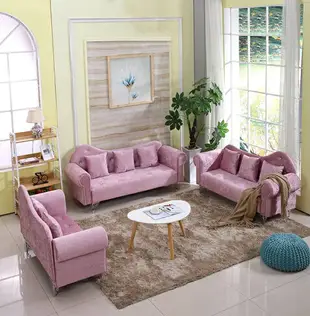 簡約歐式小型布藝沙發組合小戶型臥室雙人沙發客廳組裝三人貴妃椅