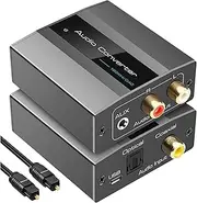 Optical to Converter Audio Converter Digital to Analog Audio Coaxial to Adapter 3.5mm AUX with Optical Cable