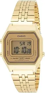 [Casio] LA680WGA-9D Gold Band Women's Digital Watch, Gold Dial, 33.5 × 28.6 × 8.6 mm