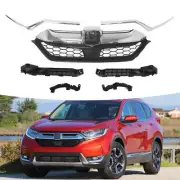 For Honda CR-V CRV 2017-19 Chrome Grille +2 Molding +4 Bumper Headlight Brackets (for: Honda)