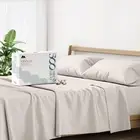 100% Cotton Sheets For Queen Size Bed - 500 Thread Sateen Weave 4 PC Queen Ta...