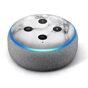 Vinyl Decal Skin for Amazon Echo Dot 3rd Gen - Light Black White Marble
