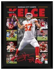 Travis Kelce Kansas City Chiefs NFL signed Framed Memorabilia