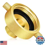 Fire Hydrant Adapter, Fire Hose Adapter, 1-1/2" NST/NH Female x 3/4" GHT Male
