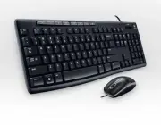 Logitech MK200 Multi Media Keyboard Mouse Desktop PC Wired Slim Combo Set