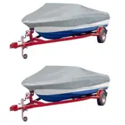 2 PCS Boat Cover Heavy Duty Storage Covers Mildew Water Repellent 427 to 488CM