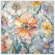 [Yoogain] Oil Painting Flower silk scarf pashminas Long and large silk scarf for women for winter bufandas para mujer para frio, Oil Painting Flower
