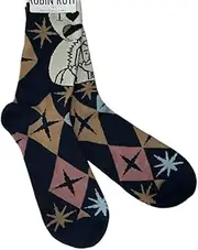 [Robin Ruth] Alaska Socks Alaska Unisex Stars Diamond Pattern I Love Ak 75% cotton M/L, Multi
