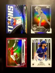 BO BICHETTE BASEBALL INSERT CARD LOT NEGATIVE REFRACTOR ++