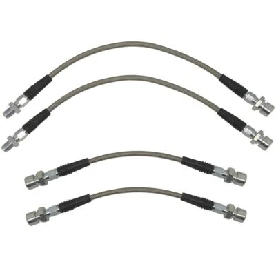 Brake Line Kit Vw Karmann Ghia 1967-68. Stainless Steel Braided 4-Piece Set