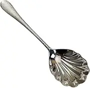 Ｂｅｓｇａ Large Serving Spoon for Buffet Tablespoon Shell Shape Flatware Stainless Steel Spoon for Hotel Celebrations Buffet Parties