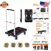 Folding Hand Truck Dolly Cart 330 lbs - Portable Heavy Duty Trolley with Wheels