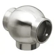 Lavi Industries 44-704/1H Satin (Brushed) Stainless Steel Ball Tee 1-1/2" OD